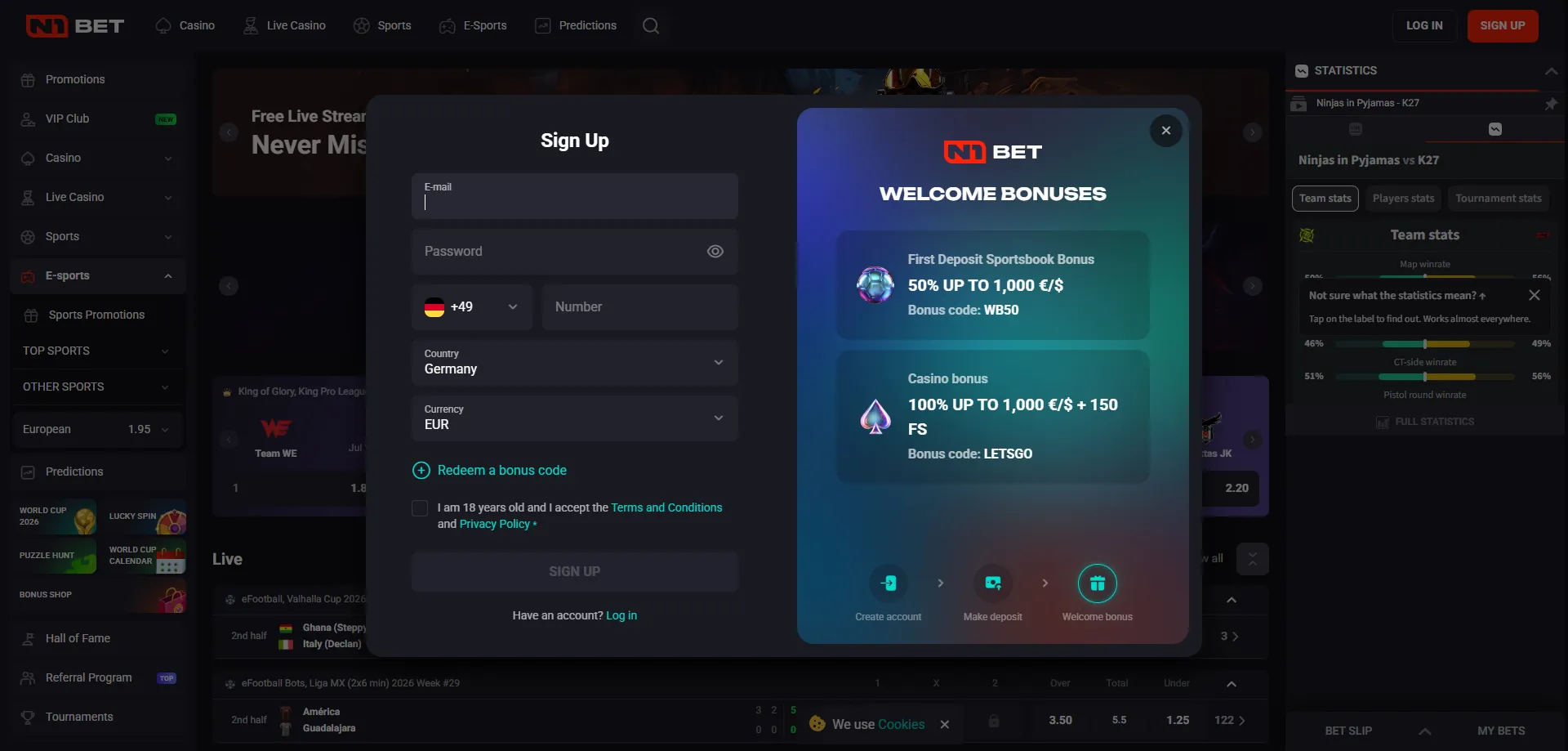 How to register and claim N1Bet welcome bonus in Australia